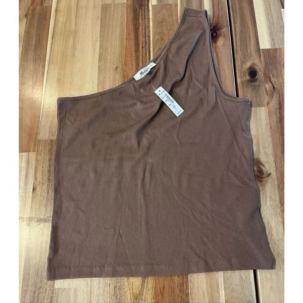 Madewell Supima® Rib One-Shoulder Tank - Picture 2 of 4